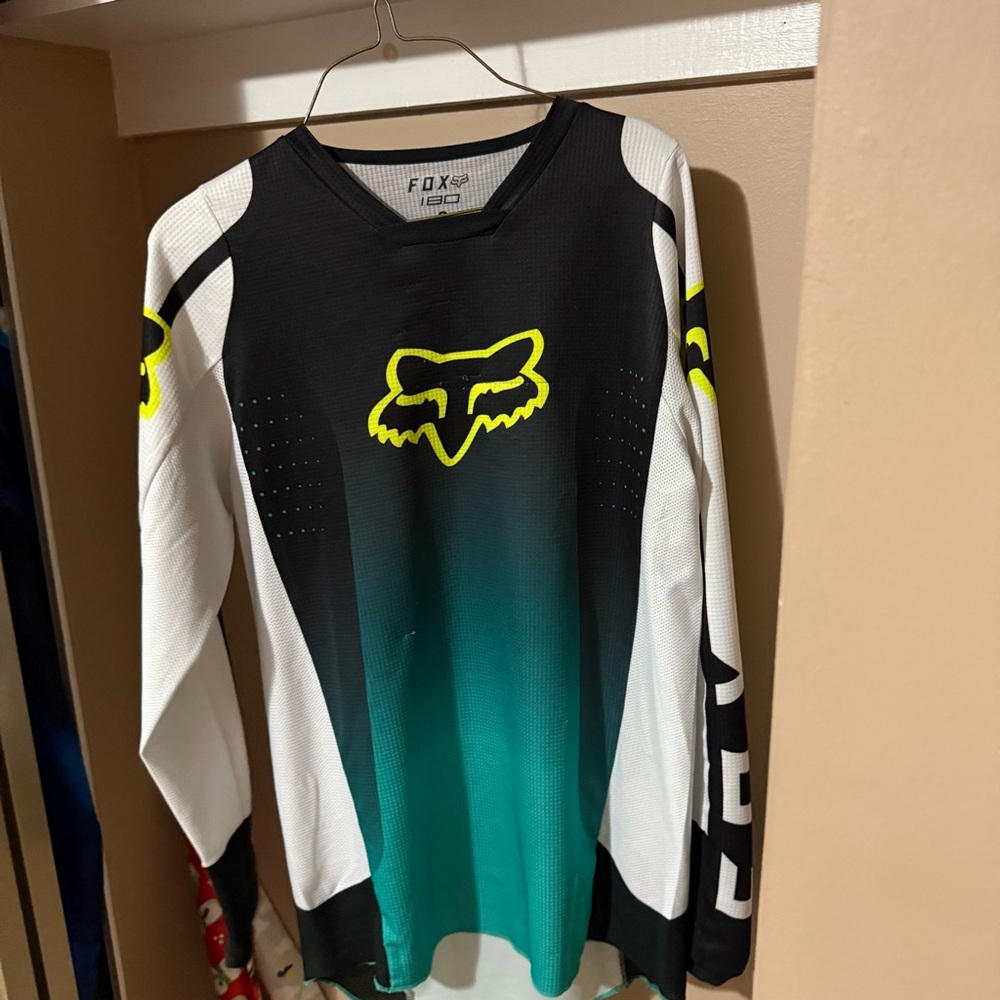Fox Racing Black and Teal Jersey